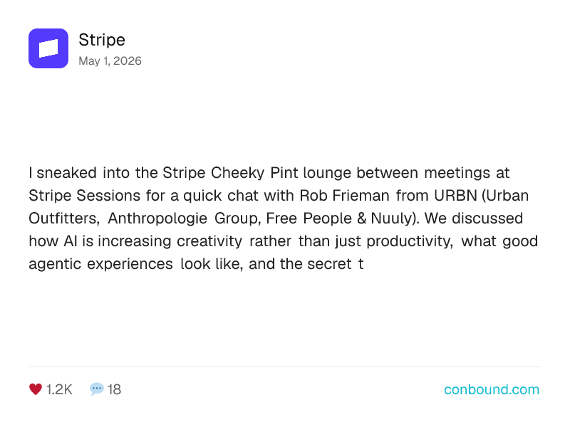 Stripe LinkedIn post